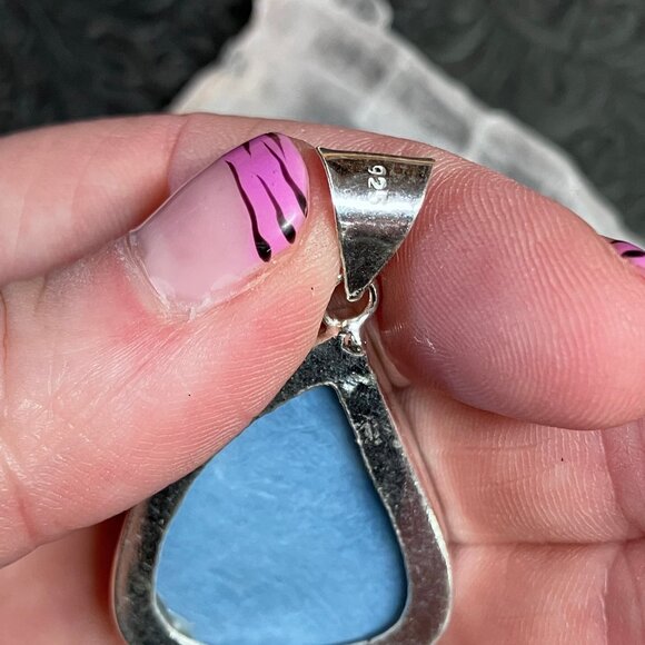 Common Blue Opal Pendant Crystal Stone Jewelry - Picture 6 of 8